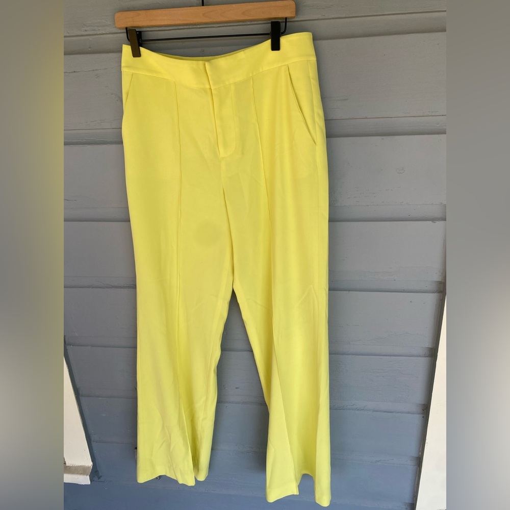 Alice + Olivia Yellow Wide Leg Trouser sz8